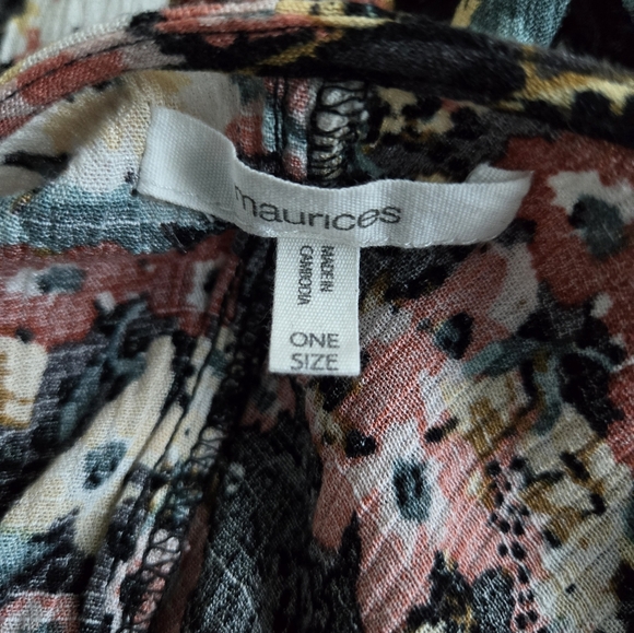 Maurices - One Size - Floral Kimono/Swim Cover - Picture 5 of 6